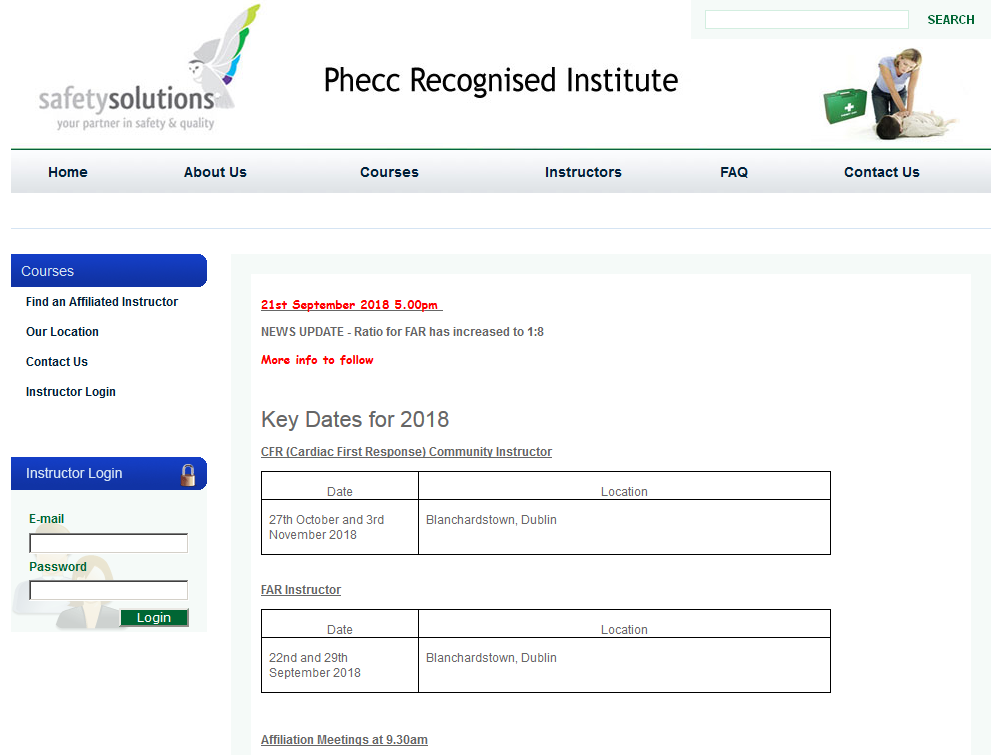 Safety Solutions - PHECC Certification